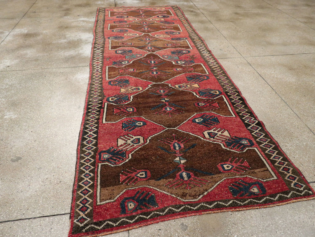Vintage Turkish Anatolian Wide Gallery Runner, No.33369 - Galerie Shabab