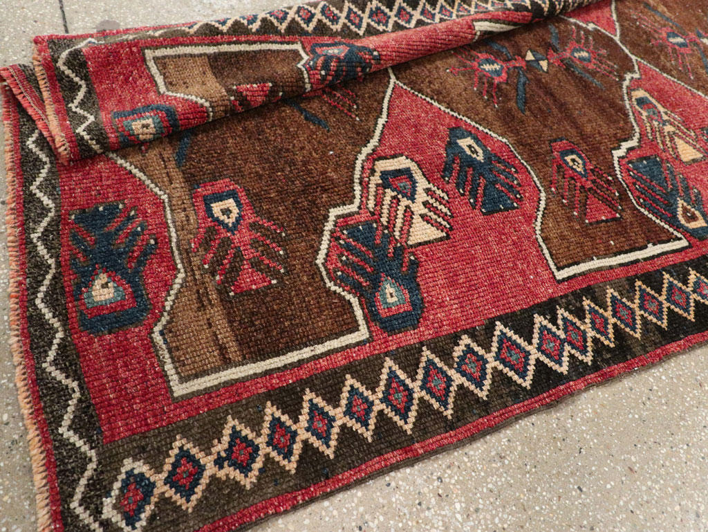 Vintage Turkish Anatolian Wide Gallery Runner, No.33369 - Galerie Shabab