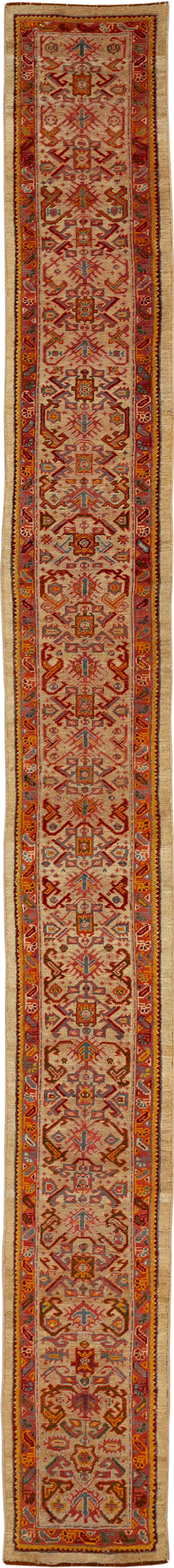 Antique Turkish Oushak Long Runner, No.33379 - Galerie Shabab
