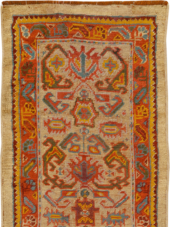 Antique Turkish Oushak Long Runner, No.33379 - Galerie Shabab