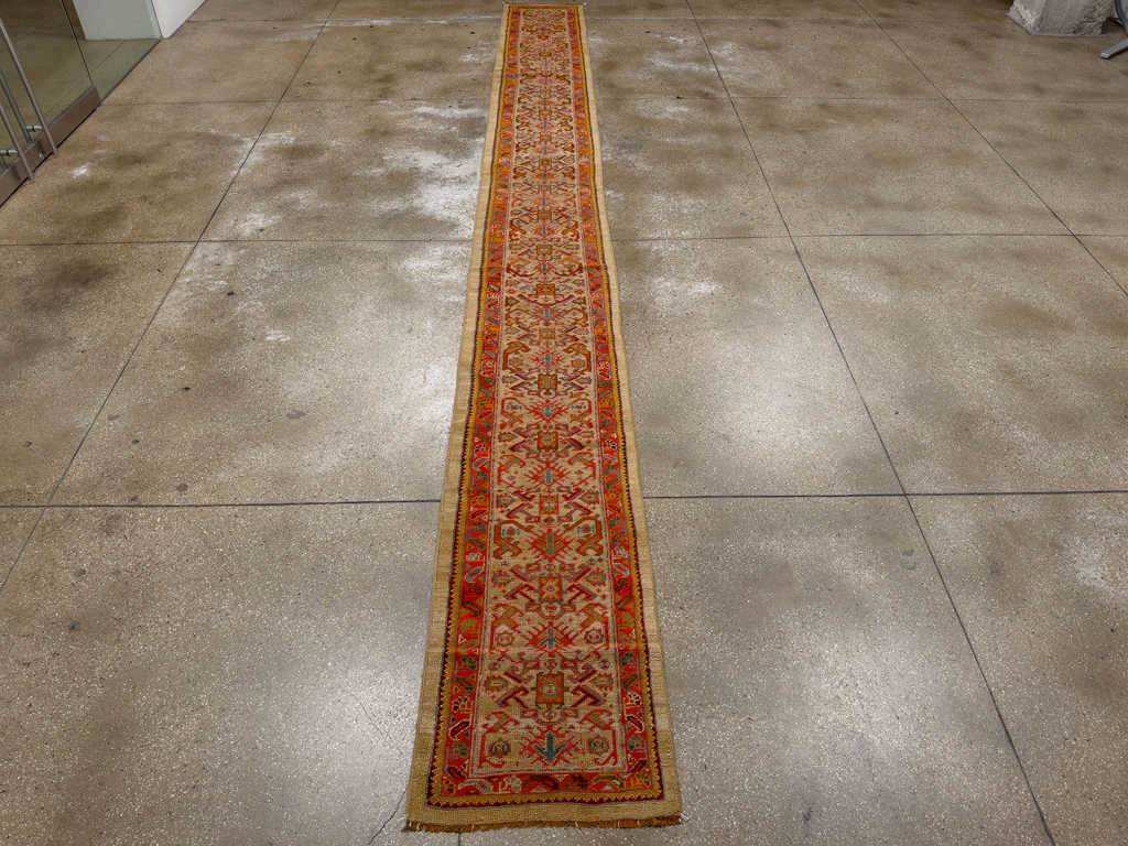 Antique Turkish Oushak Long Runner, No.33379 - Galerie Shabab
