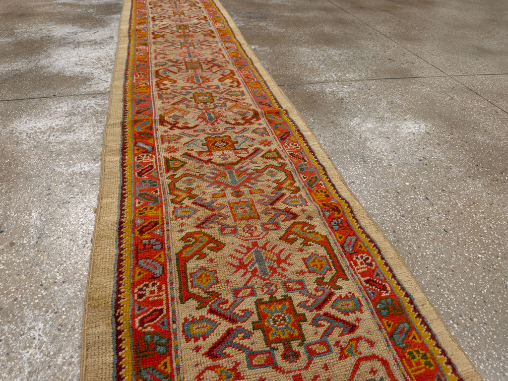 Antique Turkish Oushak Long Runner, No.33379 - Galerie Shabab