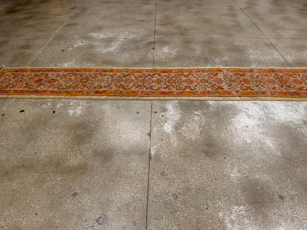 Antique Turkish Oushak Long Runner, No.33379 - Galerie Shabab