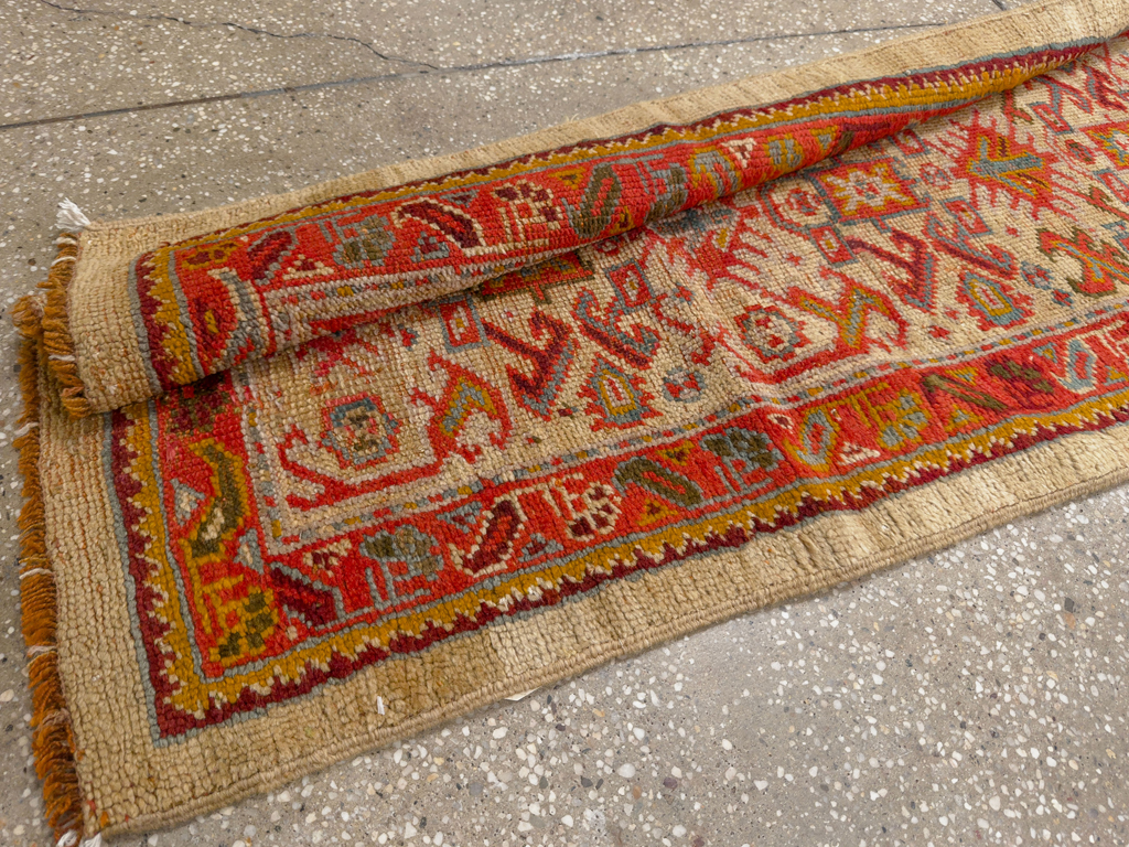Antique Turkish Oushak Long Runner, No.33379 - Galerie Shabab