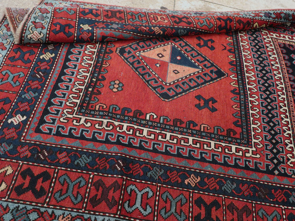 Antique Caucasian Karabagh Accent Rug, No.33380 - Galerie Shabab