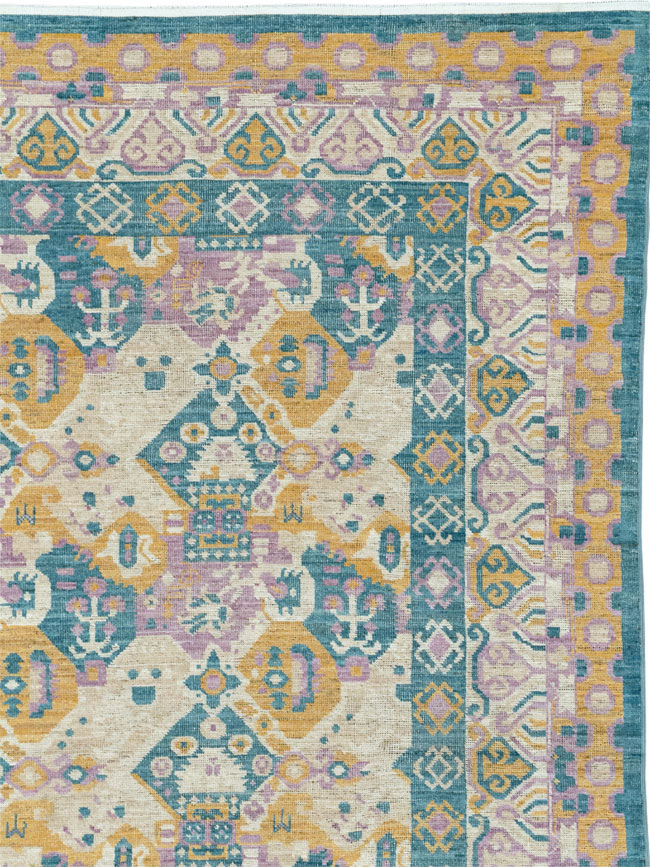 Modern East Turkestan Khotan Room Size Carpet, No.33391 - Galerie Shabab