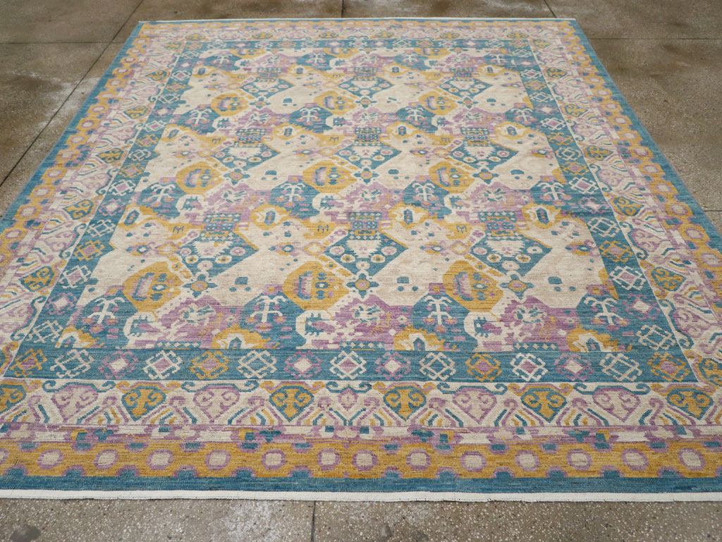 Modern East Turkestan Khotan Room Size Carpet, No.33391 - Galerie Shabab