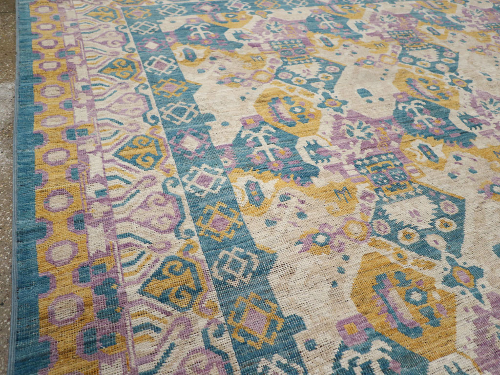 Modern East Turkestan Khotan Room Size Carpet, No.33391 - Galerie Shabab