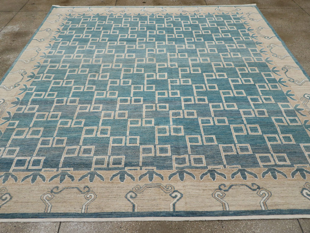 Modern East Turkestan Khotan Square Room Size Carpet, No.33393 - Galerie Shabab