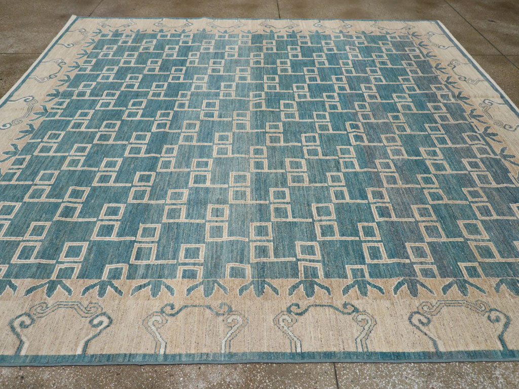 Modern East Turkestan Khotan Square Room Size Carpet, No.33393 - Galerie Shabab