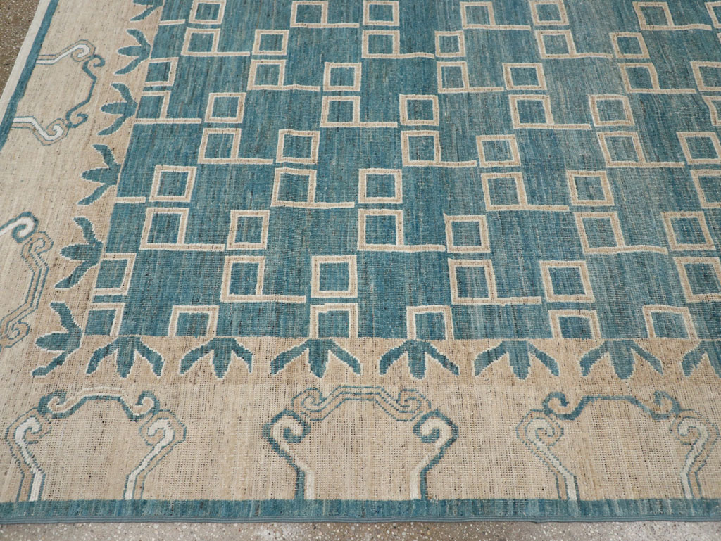 Modern East Turkestan Khotan Square Room Size Carpet, No.33393 - Galerie Shabab