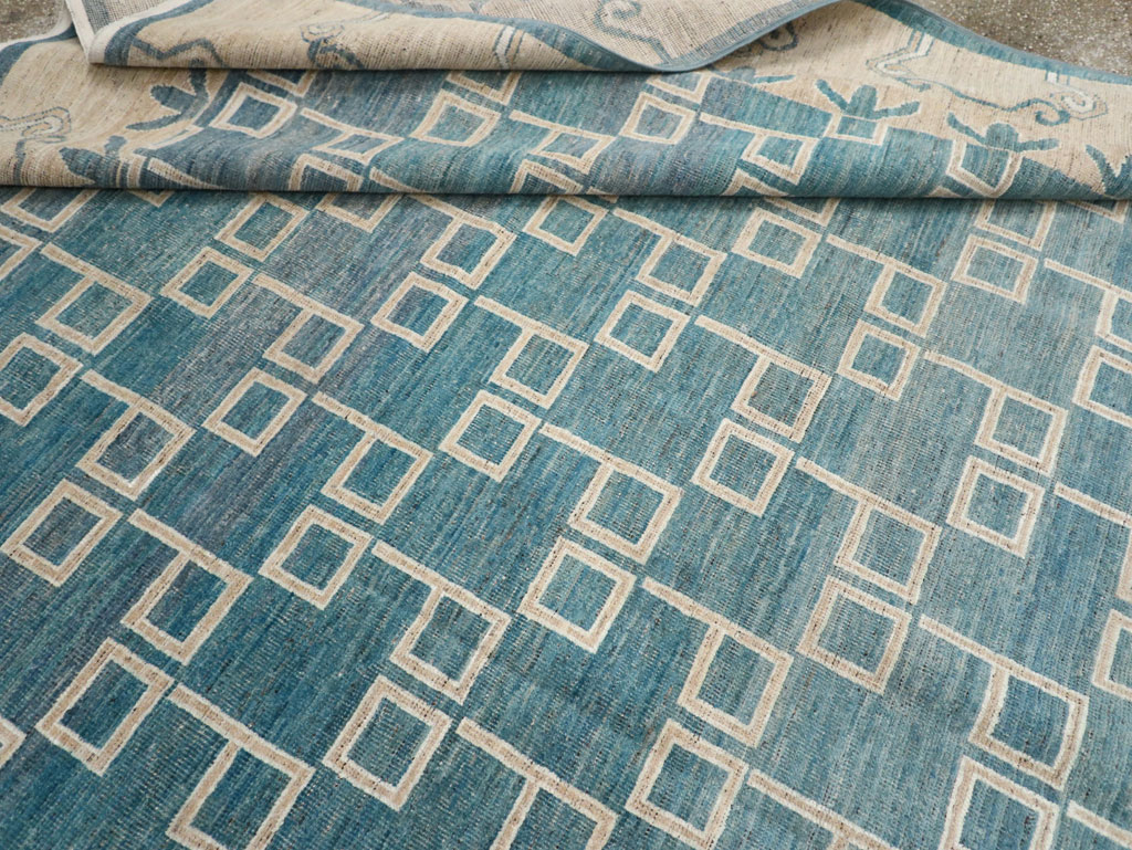 Modern East Turkestan Khotan Square Room Size Carpet, No.33393 - Galerie Shabab