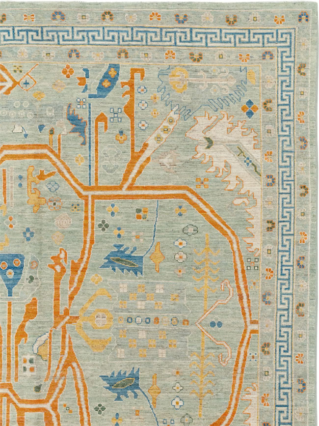 Modern East Turkestan Khotan Room Size Carpet, No.33394 - Galerie Shabab