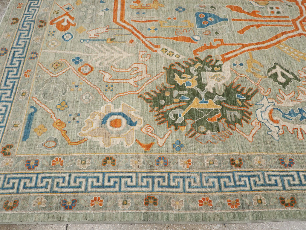Modern East Turkestan Khotan Room Size Carpet, No.33394 - Galerie Shabab