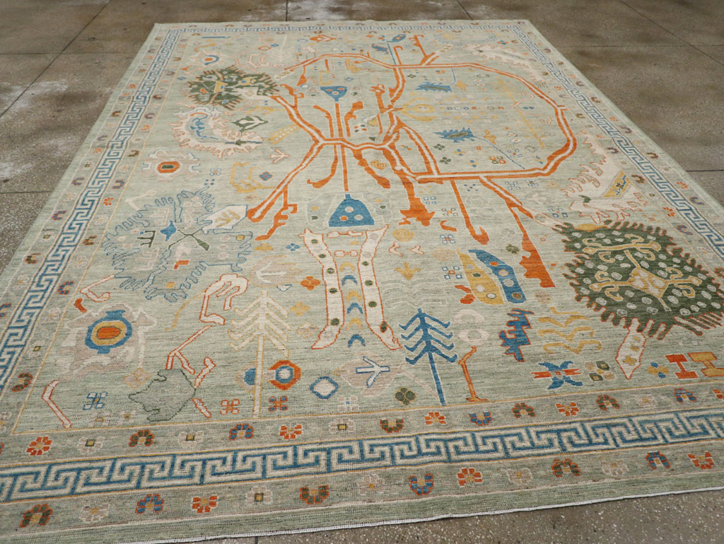 Modern East Turkestan Khotan Room Size Carpet, No.33394 - Galerie Shabab
