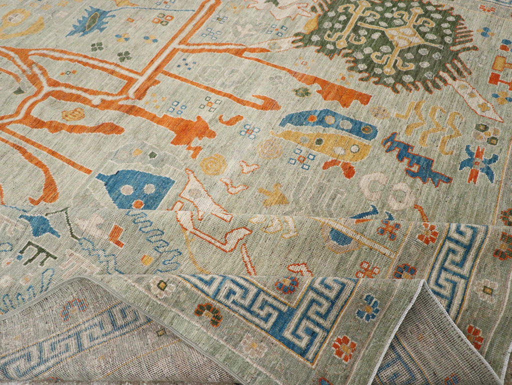 Modern East Turkestan Khotan Room Size Carpet, No.33394 - Galerie Shabab