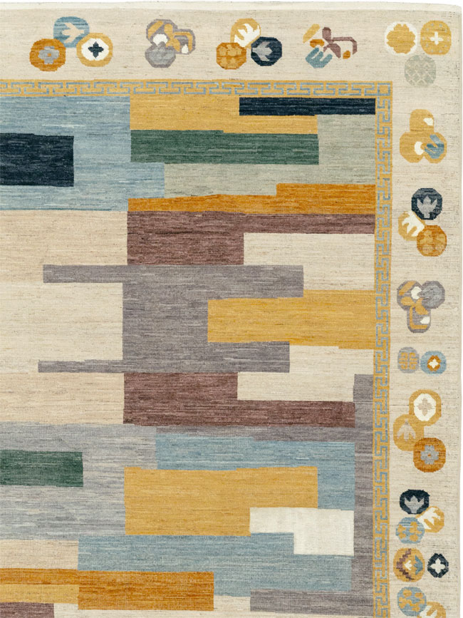 Modern East Turkestan Khotan Large Room Size Carpet, No.33395 - Galerie Shabab