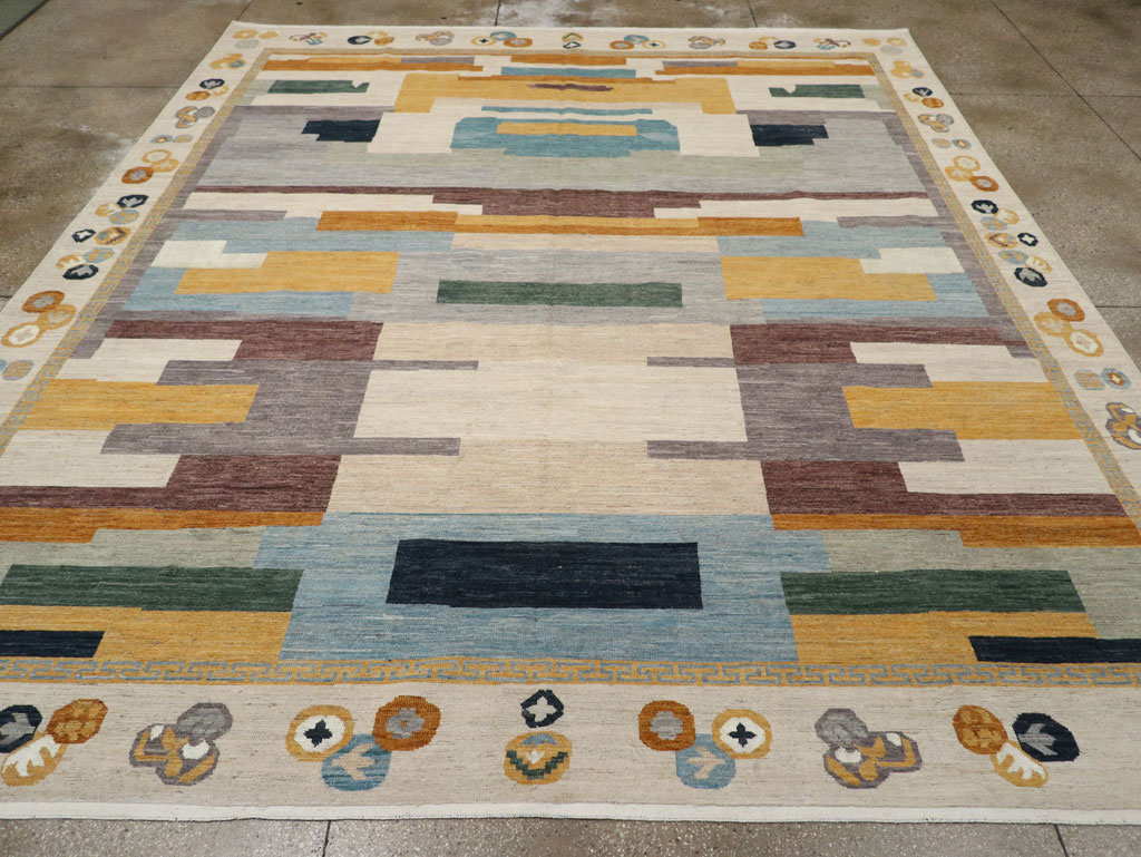 Modern East Turkestan Khotan Large Room Size Carpet, No.33395 - Galerie Shabab