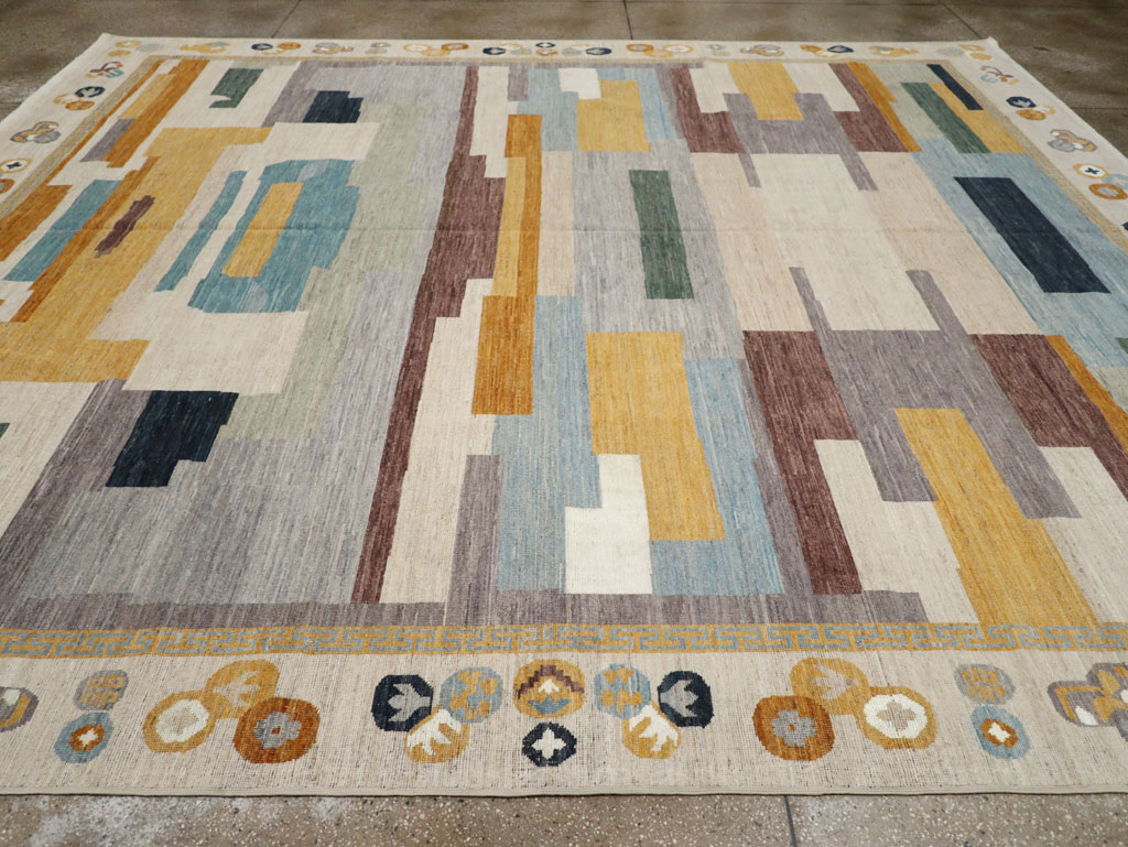 Modern East Turkestan Khotan Large Room Size Carpet, No.33395 - Galerie Shabab