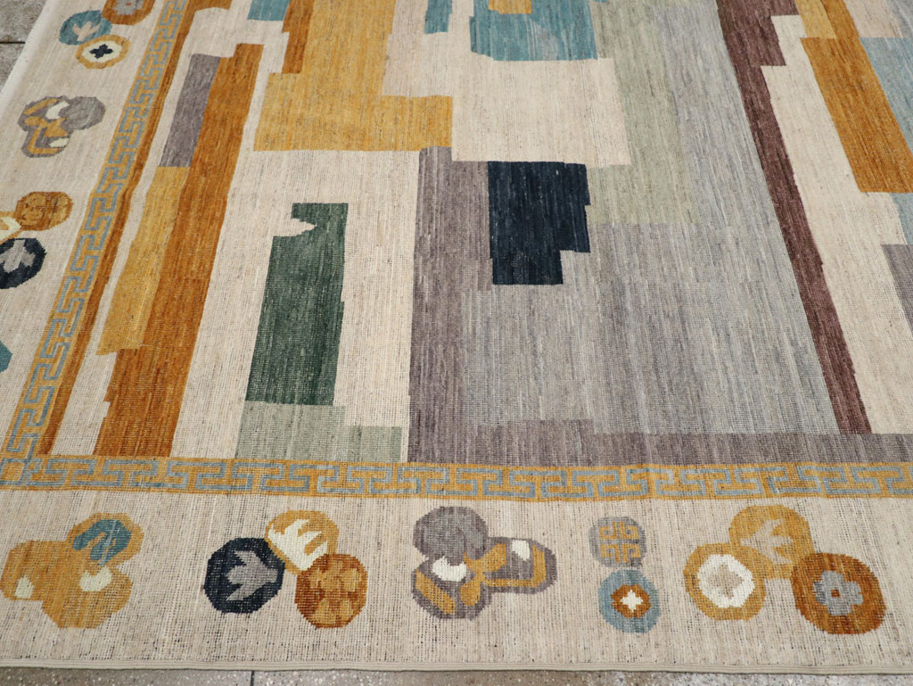 Modern East Turkestan Khotan Large Room Size Carpet, No.33395 - Galerie Shabab