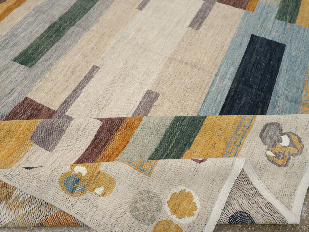 Modern East Turkestan Khotan Large Room Size Carpet, No.33395 - Galerie Shabab