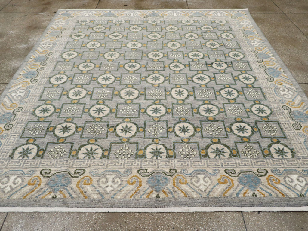 Modern East Turkestan Khotan Room Size Carpet, No.33397 - Galerie Shabab