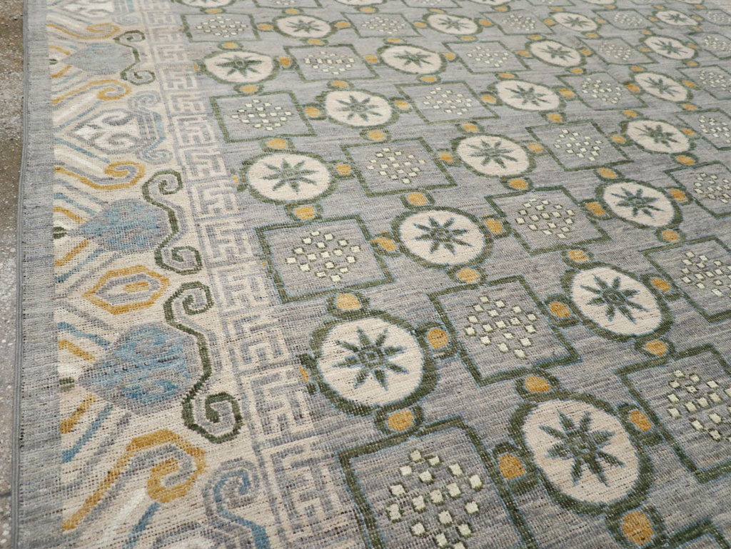 Modern East Turkestan Khotan Room Size Carpet, No.33397 - Galerie Shabab