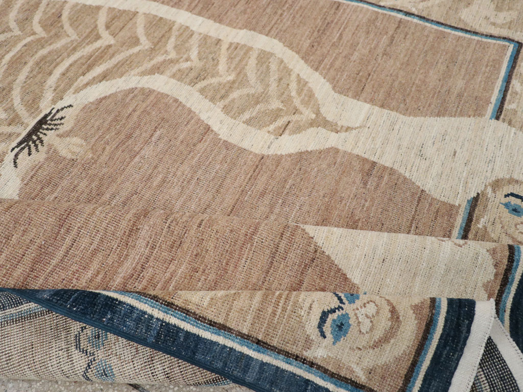 Modern East Turkestan Khotan Pictorial Accent Rug, No.33398 - Galerie Shabab