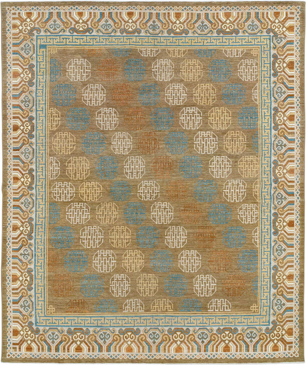 Modern East Turkestan Khotan Room Size Carpet, No.33400 - Galerie Shabab