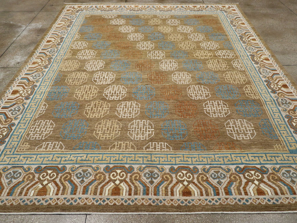 Modern East Turkestan Khotan Room Size Carpet, No.33400 - Galerie Shabab