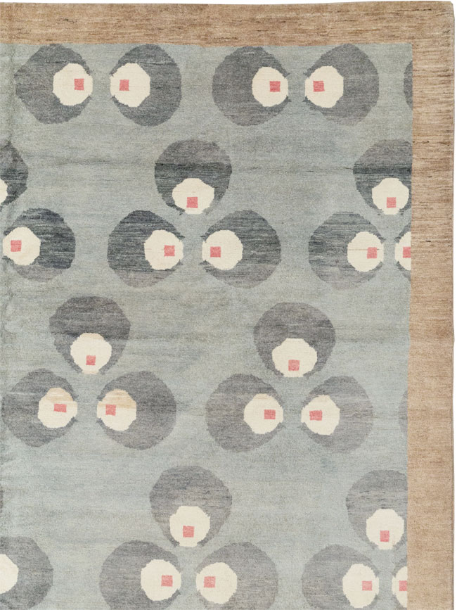 Modern East Turkestan Art Deco Room Size Carpet, No.33401 - Galerie Shabab
