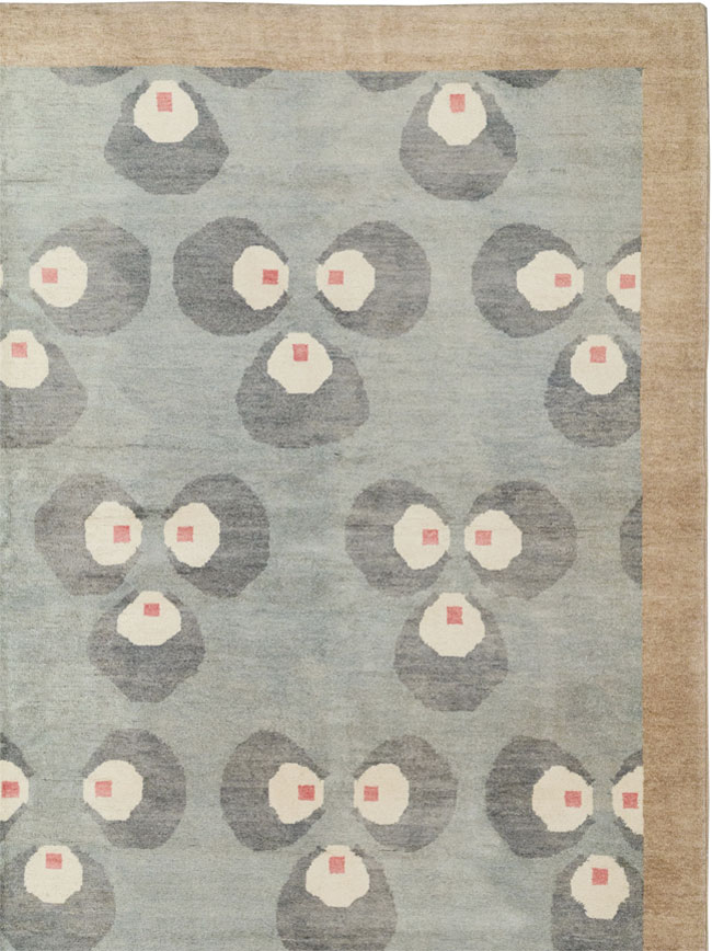 Modern East Turkestan Art Deco Room Size Carpet, No.33401 - Galerie Shabab
