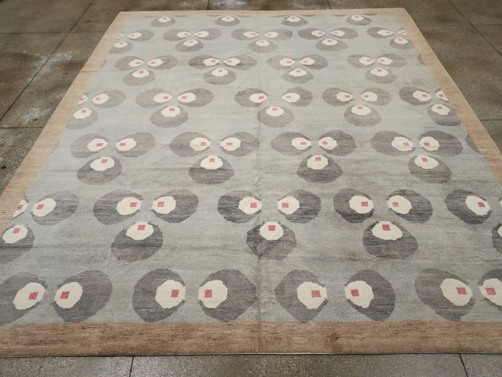 Modern East Turkestan Art Deco Room Size Carpet, No.33401 - Galerie Shabab