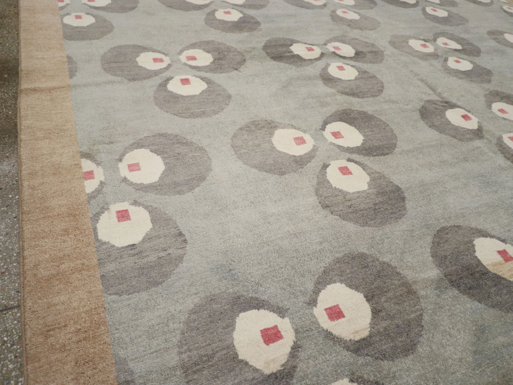 Modern East Turkestan Art Deco Room Size Carpet, No.33401 - Galerie Shabab