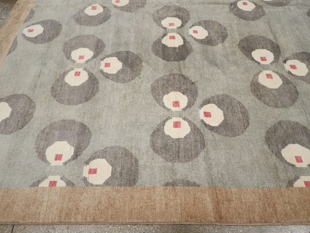 Modern East Turkestan Art Deco Room Size Carpet, No.33401 - Galerie Shabab