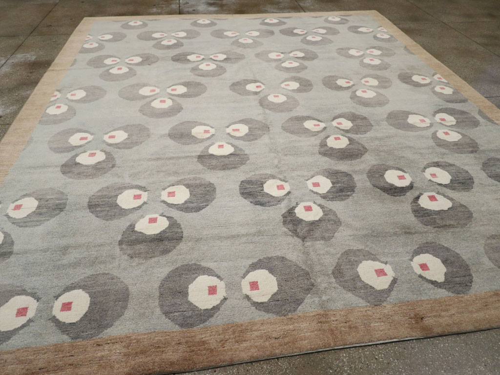 Modern East Turkestan Art Deco Room Size Carpet, No.33401 - Galerie Shabab