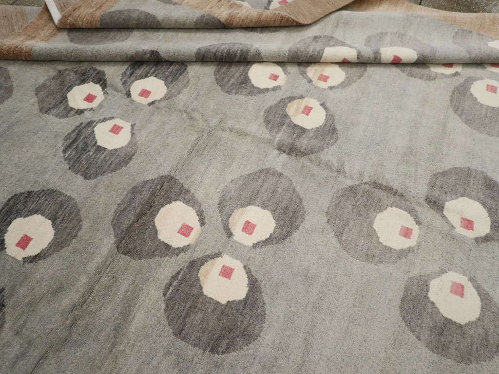 Modern East Turkestan Art Deco Room Size Carpet, No.33401 - Galerie Shabab