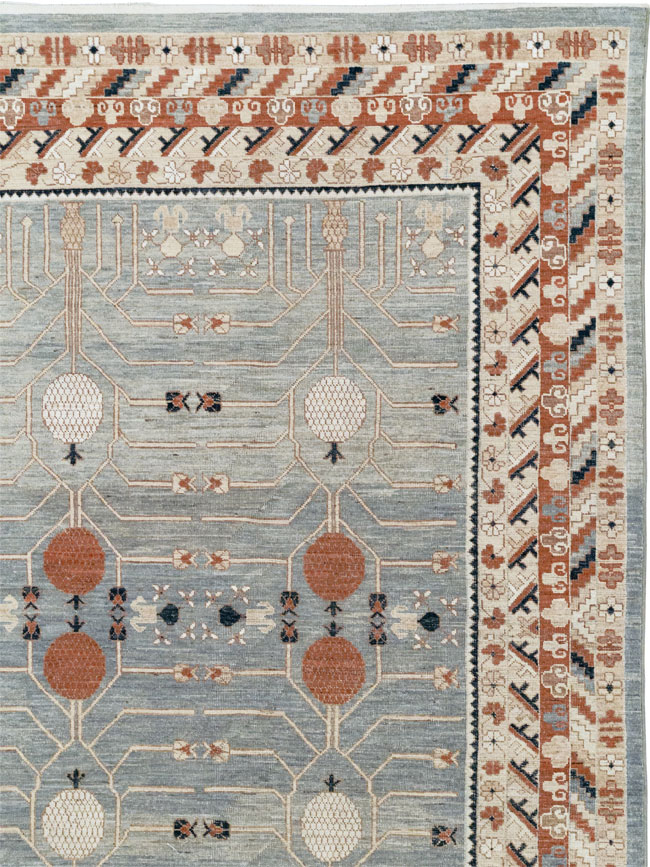 Modern East Turkestan Khotan Large Room Size Carpet, No.33402 - Galerie Shabab