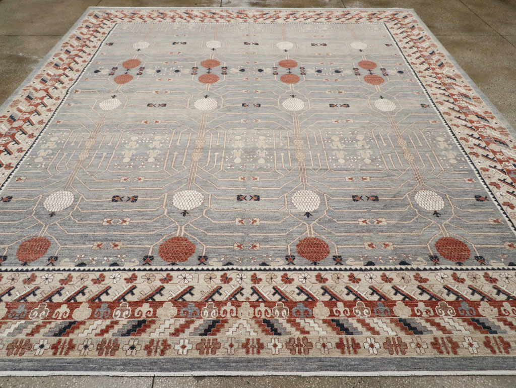 Modern East Turkestan Khotan Large Room Size Carpet, No.33402 - Galerie Shabab