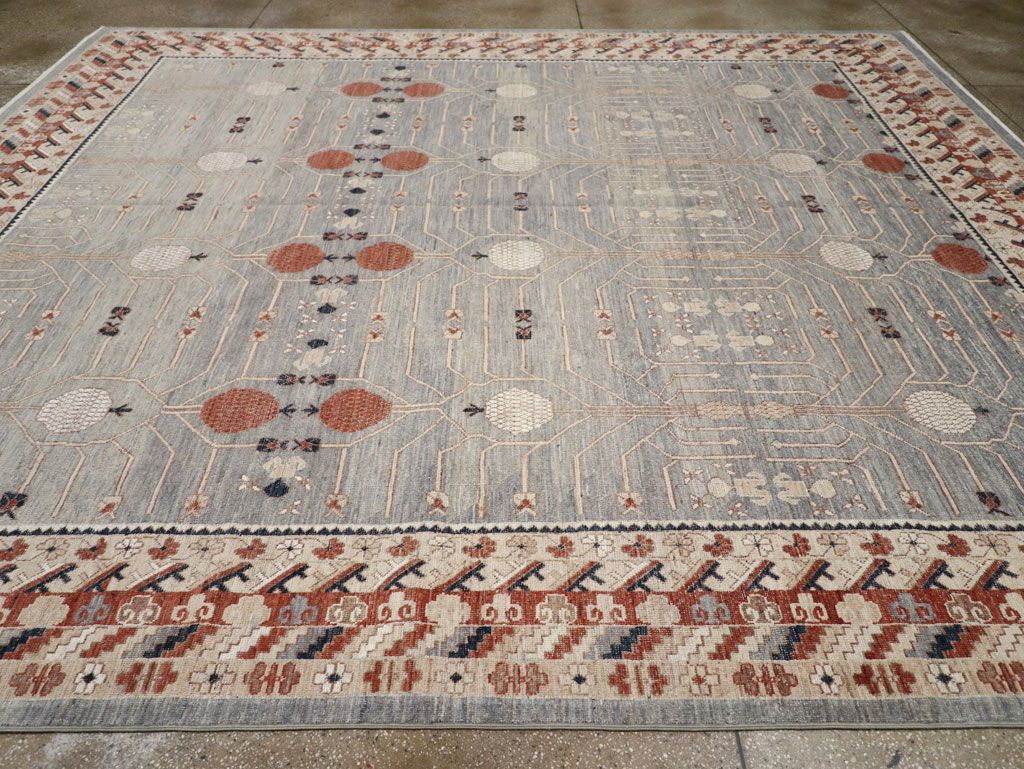 Modern East Turkestan Khotan Large Room Size Carpet, No.33402 - Galerie Shabab