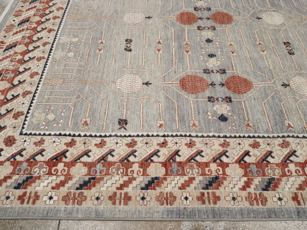 Modern East Turkestan Khotan Large Room Size Carpet, No.33402 - Galerie Shabab