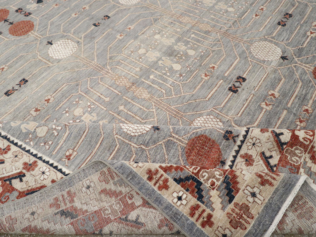 Modern East Turkestan Khotan Large Room Size Carpet, No.33402 - Galerie Shabab