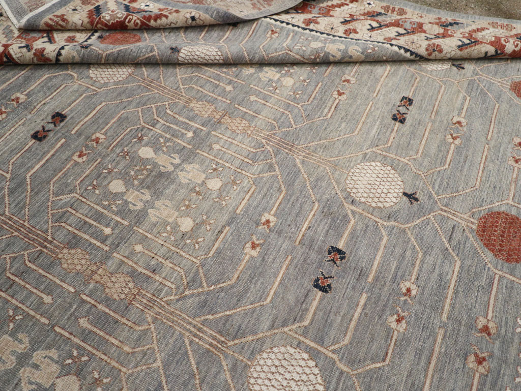 Modern East Turkestan Khotan Large Room Size Carpet, No.33402 - Galerie Shabab