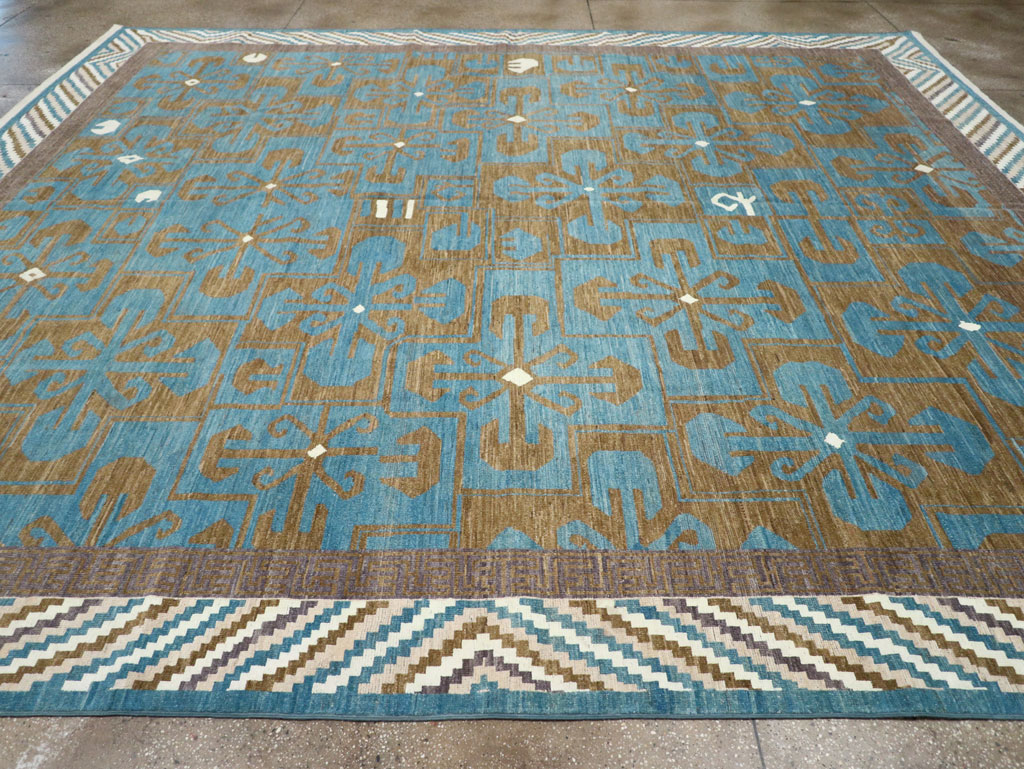 Modern East Turkestan Khotan Large Room Size Carpet, No.33403 - Galerie Shabab