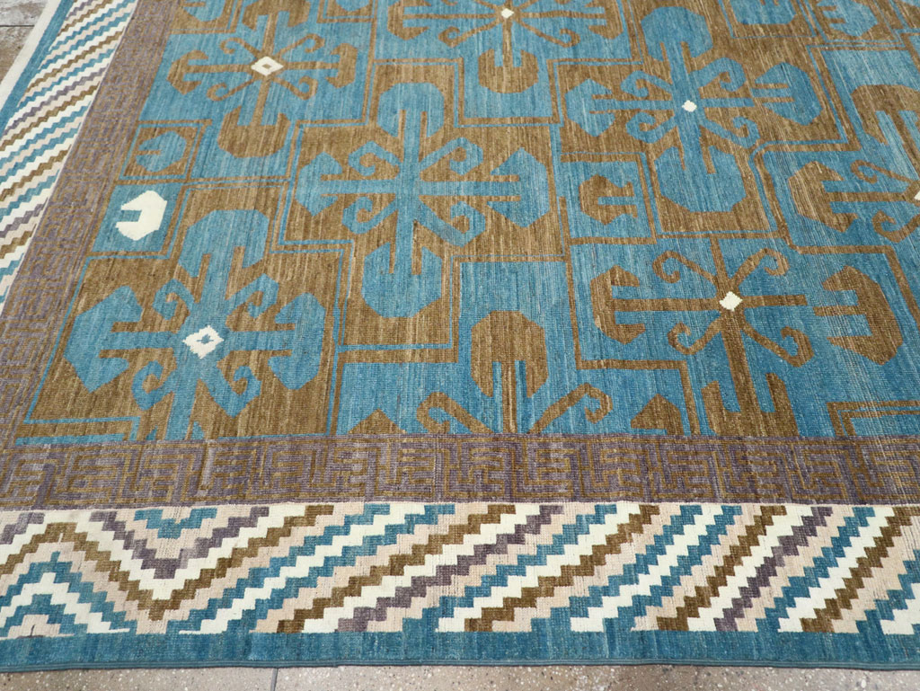 Modern East Turkestan Khotan Large Room Size Carpet, No.33403 - Galerie Shabab