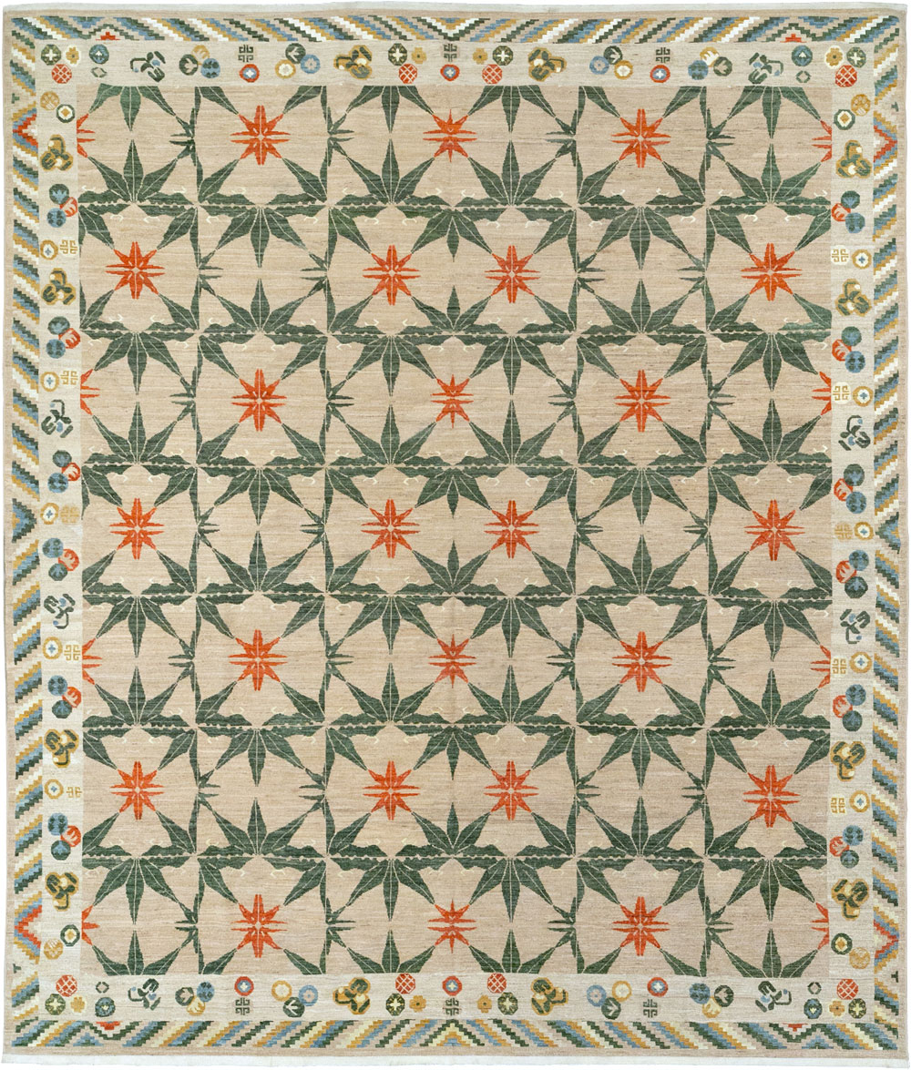 Modern East Turkestan Khotan Large Room Size Carpet, No.33404 - Galerie Shabab