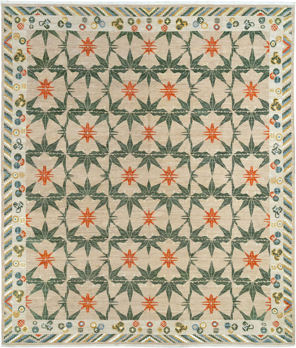 Modern East Turkestan Khotan Large Room Size Carpet, No.33404 - Galerie Shabab