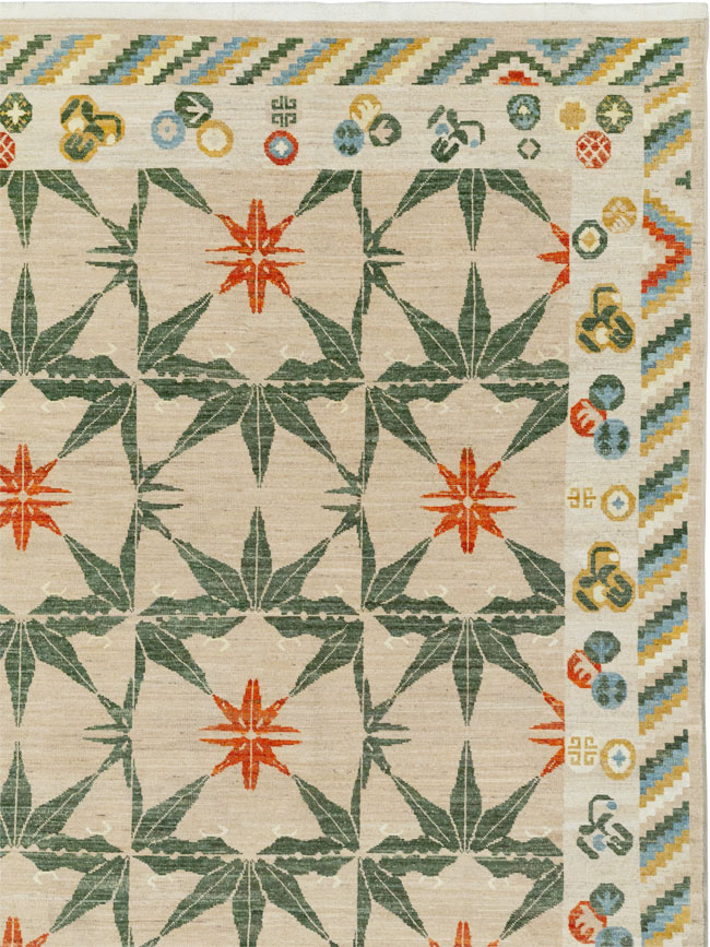 Modern East Turkestan Khotan Large Room Size Carpet, No.33404 - Galerie Shabab