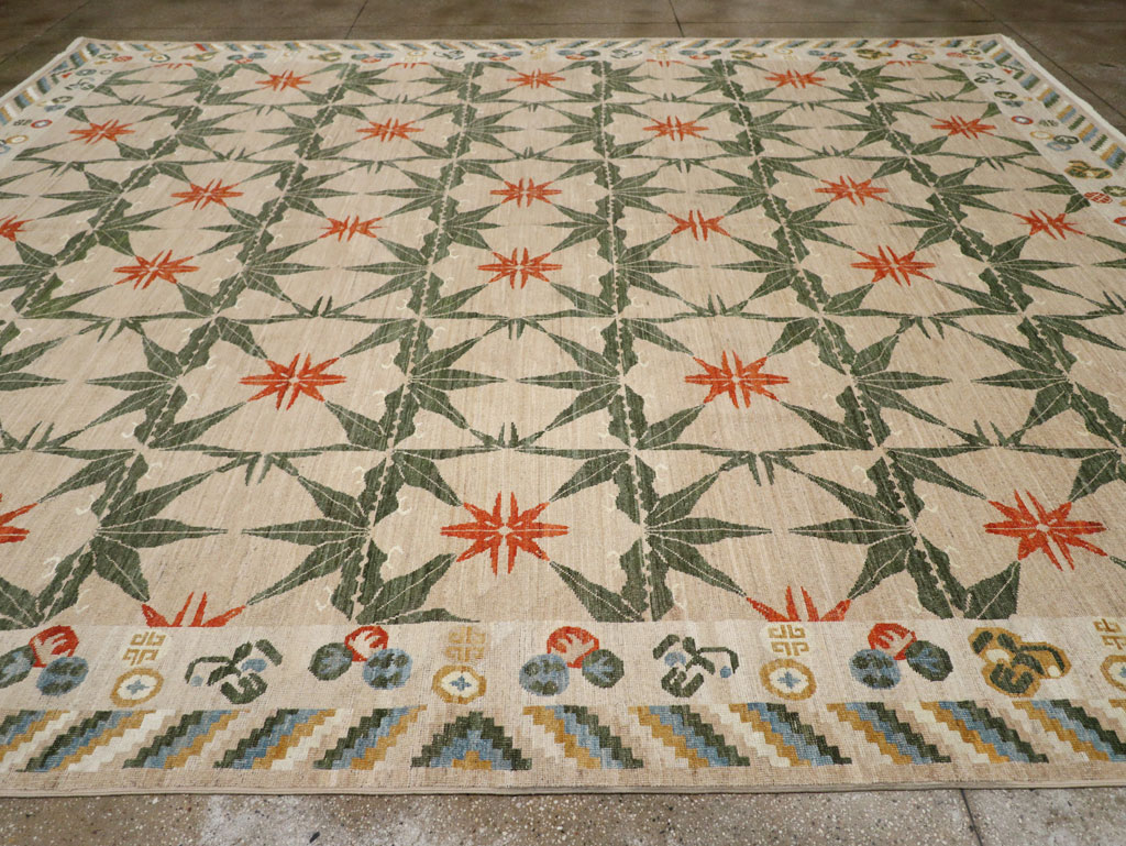 Modern East Turkestan Khotan Large Room Size Carpet, No.33404 - Galerie Shabab