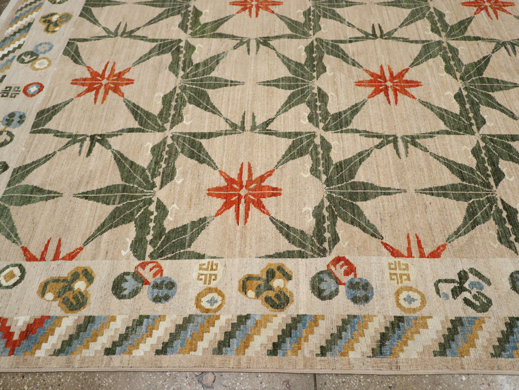 Modern East Turkestan Khotan Large Room Size Carpet, No.33404 - Galerie Shabab